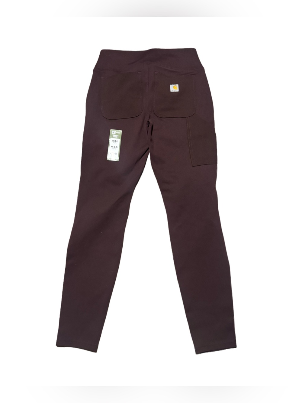 Carhartt Force Midweight Leggings Women's XS Maroon Stretch Utility Pant NWT - Picture 3 of 9